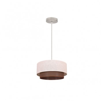 Distribuidor - Lâmpadas Diversas | Colgantes Clássicas | COLGANTE DOBLE 1L. BEIS/MARRON CILIND REGX35X35 Ref: 2.810/35-BEIS/MARR
